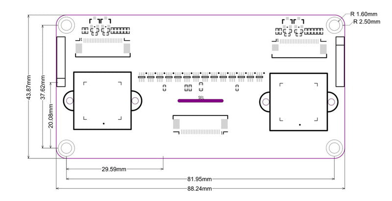 sipeed Maix Binocular Camera Module with Dual OV2640 2MP Pixels  Compatible with Maix AIoT series Custom PCB customize