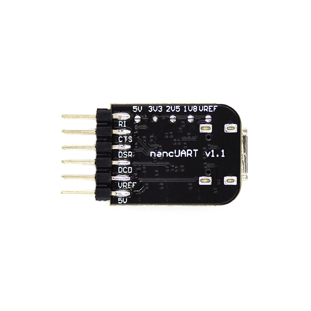 Custom nanoUART Serial Port Tool USB to TTL Module Adjustable IO Level Hardware Flow Control TYPE-C Interface Open Source Schematic Manufacturer