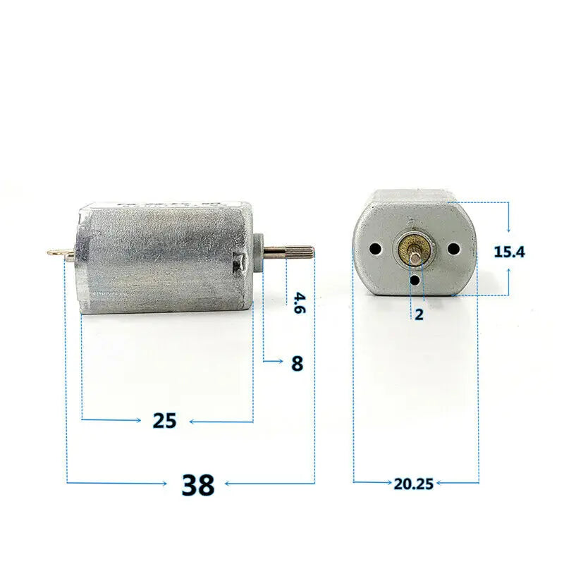 Custom FK-130RH-09490 DC 6V 9V 12V Mini Micro 15mm*20mm 130 Electric Carbon Brush Motor 2mm Splined Shaft AV car navigation Manufacturer