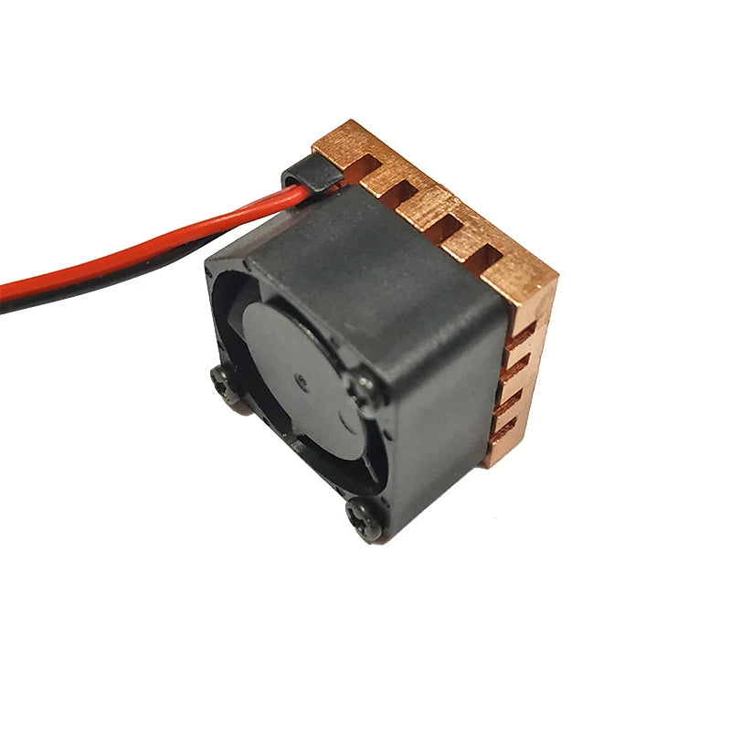 Custom Pure Copper Heat Sink with Fan Adhesive Back Cooling For Computer DIY Fans IC Chipset Cooler 20x20x14mm Manufacturer