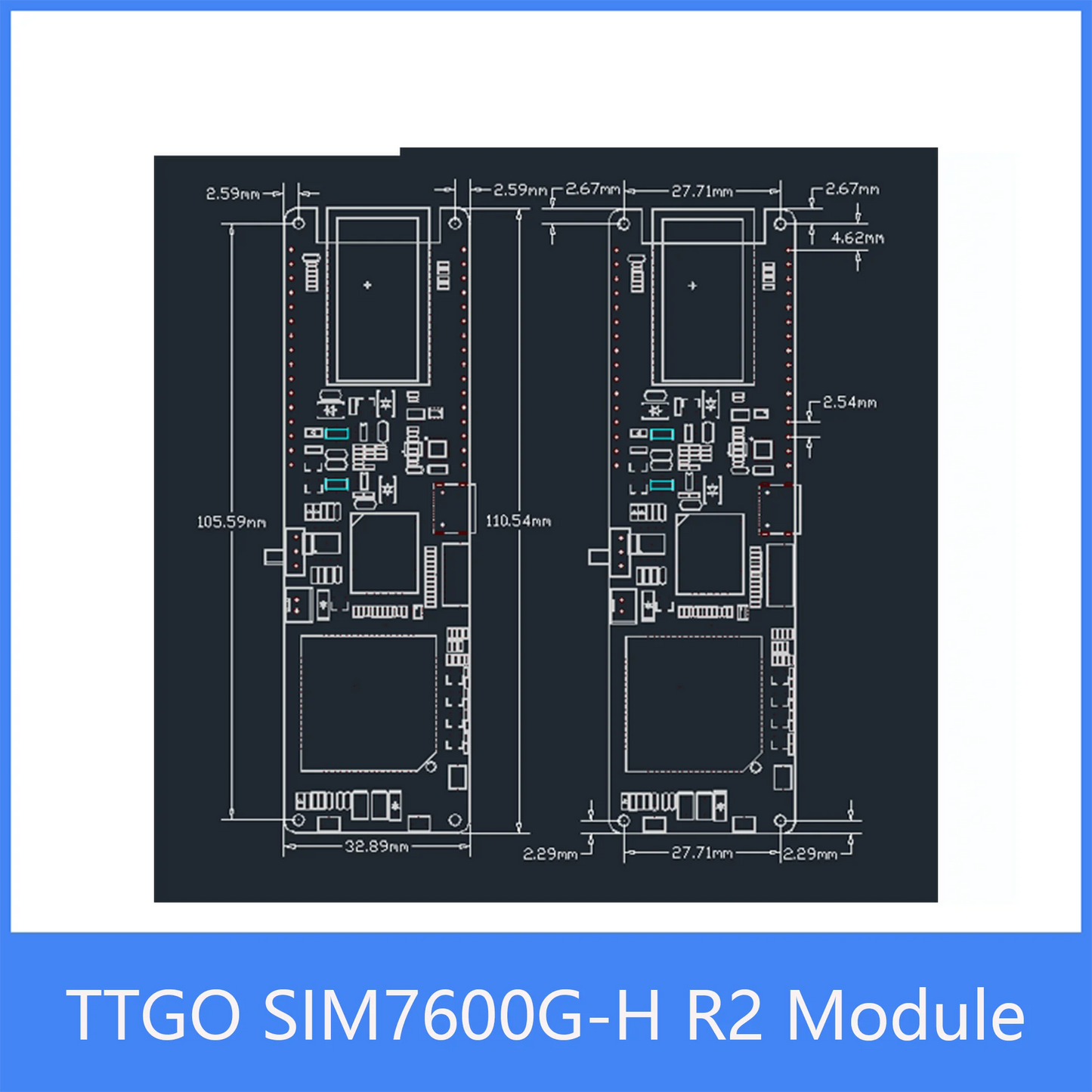 Custom TTGO SIM7600E-H / SIM7600G-H R2 Module ESP32-WROVER-B Chip WiFi BLE 18560 Battery Holder Solar Charge Development Board Manufacturer