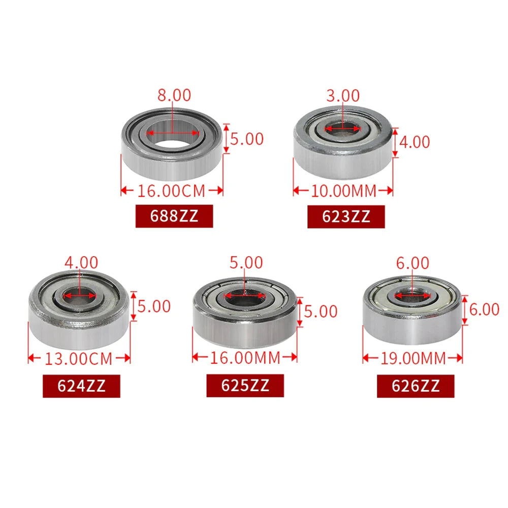 Custom Flange Ball Bearing 623zz 624zz 625zz Deep Groove Flanged Pulley Wheel for 3D Printers Parts Manufacturer
