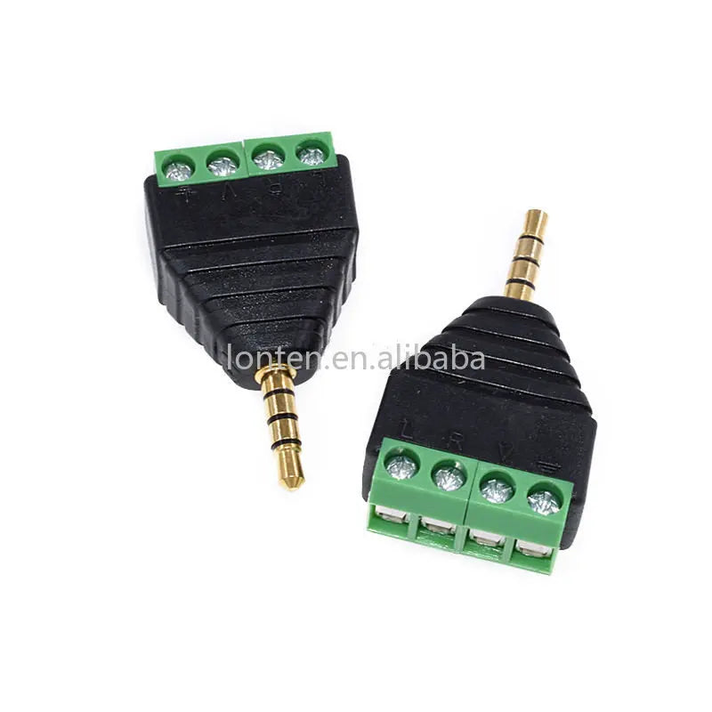 Custom 1PCS 3.5 Jack Connector Stereo Adapter 3.5mm Audio Mono Channel Plug To Screw Terminal Audio Mono Channel Plug Manufacturer