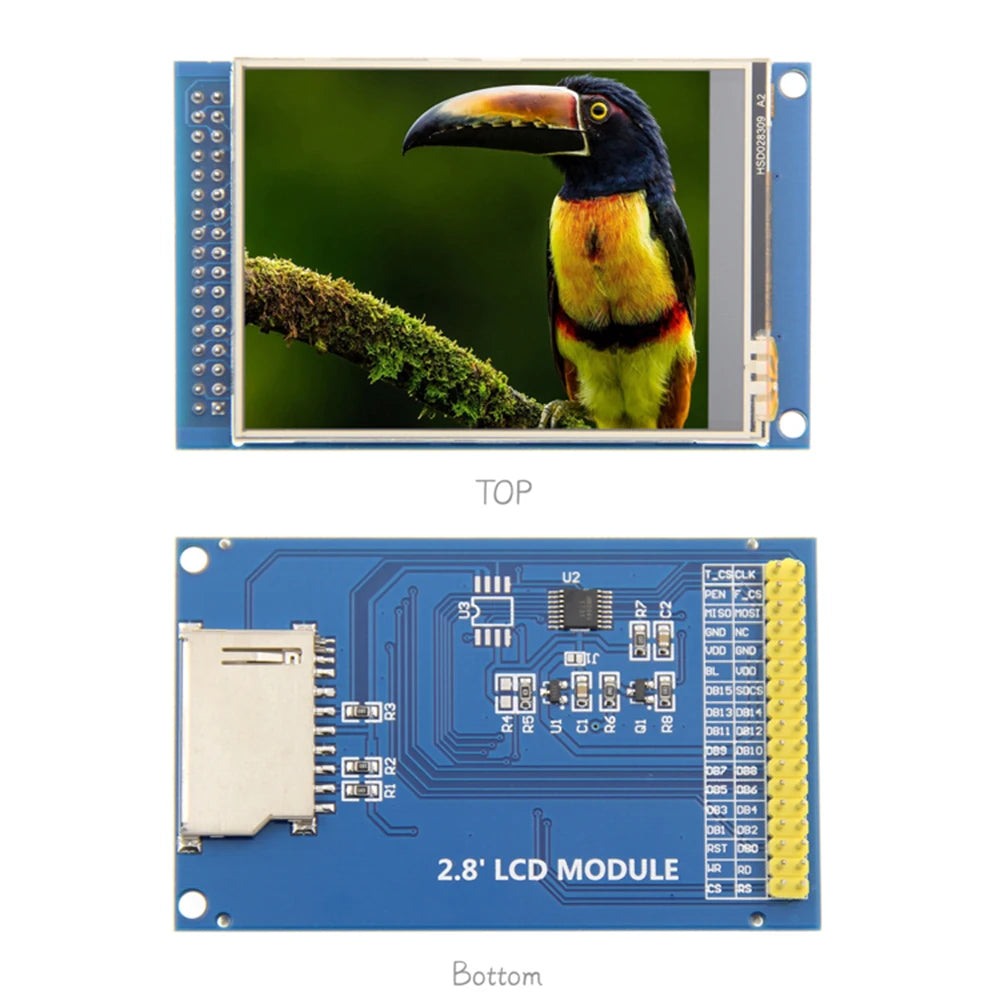 Custom 2.8 inch TFT LCD color touch screen module with PCB compatible atomic 34P LCD interface Manufacturer