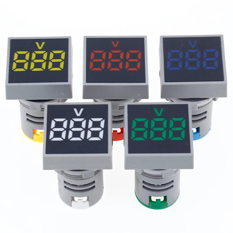 Custom 22MM AC 60-500V Voltmeter Square Panel LED Digital Voltage Meter Indicator Light Manufacturer