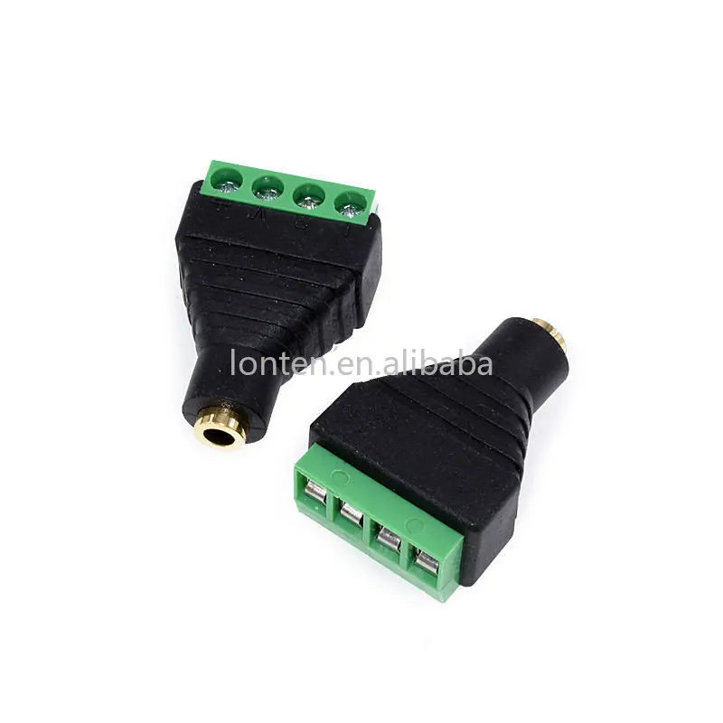 Custom 1PCS 3.5 Jack Connector Stereo Adapter 3.5mm Audio Mono Channel Plug To Screw Terminal Audio Mono Channel Plug Manufacturer