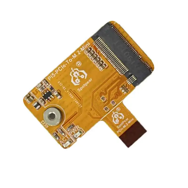 Raspberry Pi 5 PCIE to M.2 NVME SSD Expansion Board Compatible with  Official Active Cooler Mini HAT Board for Raspberry Pi 5