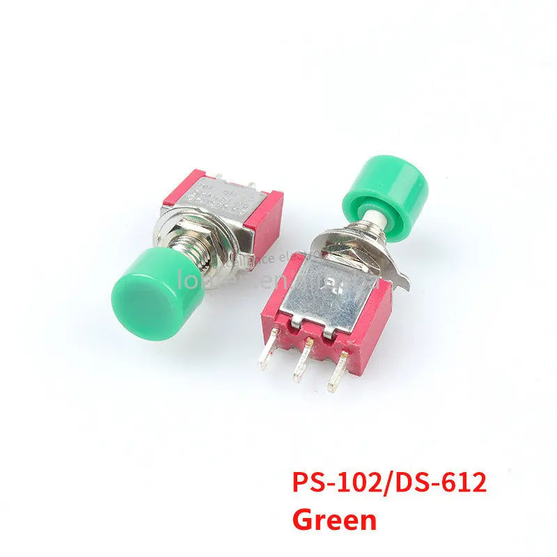 Custom 5P PS-102 DS-612 3Pin 6mm Mini Momentary Automatic Return Push Button Switch ON-(ON) 2A 250VAC/5A 120VAC Toggle Switches Manufacturer