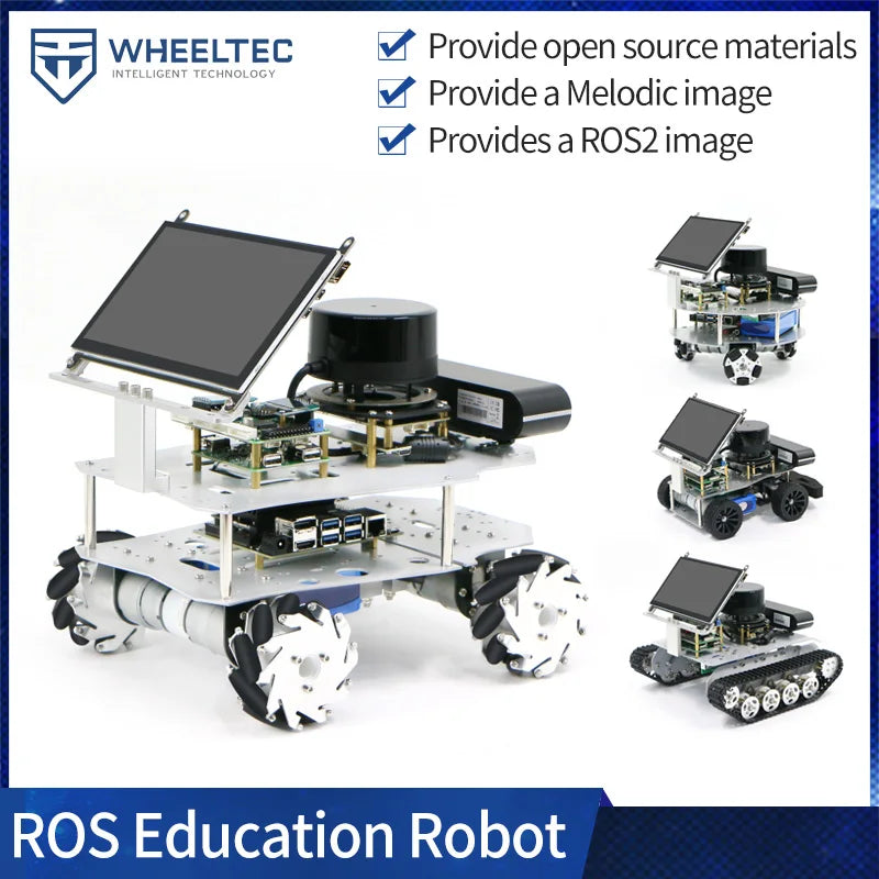 Custom ROS robot differential unmanned car McNamm wheel raspberry open source SLAM mapping navigation Manufacturer