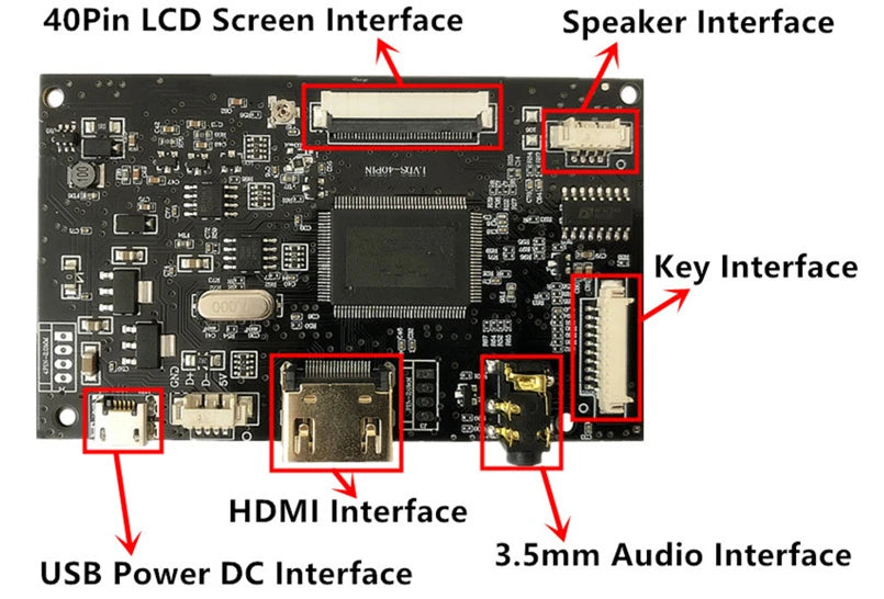 Custom 7 Inch 1024*600 EJ070NA-01J HD-Compatible Screen LCD Display Driver Board Monitor For Raspberry Pi B+ 2 3 Banana/Orange Manufacturer