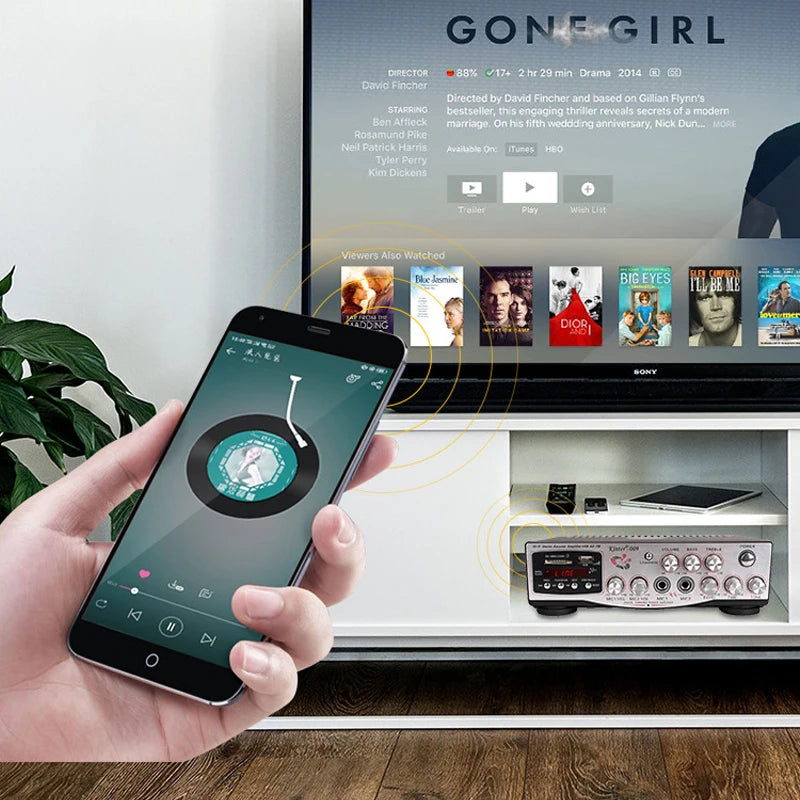 Custom 2*60W FM Radio Mp3 Player Audio Power Amplifier board Stereo Equalizer HiFi Karaoke Digital Mp3 Decoder Music AMP pcb assembly Manufacturer