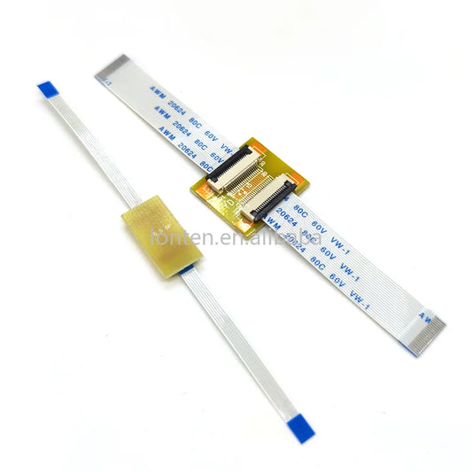 Custom FFC FPC Extension PCB Pitch 0.5 mm socket + 2pcs 0.5mm pitch 50/100/200mm Length FFC Cable 6 8 10 12 30 40 50P Type A Manufacturer