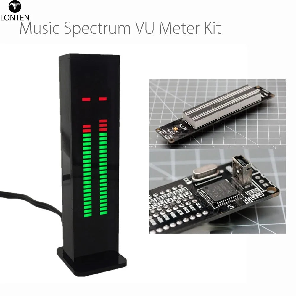 Custom Lonten SMD Soldered Version Dual Channel Binaural 30 Segment LED Music Spectrum VU Meter semi-finished Manufacturer