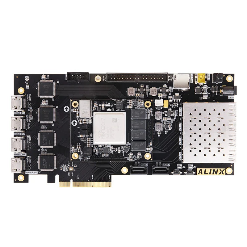 Custom Custom PCB FPGA Development Board Alinx Shanxi Kintex7 Black and Golden K7 7325 4K Video Image Processing PCIe Av7k325 oem pcba Manufacturer