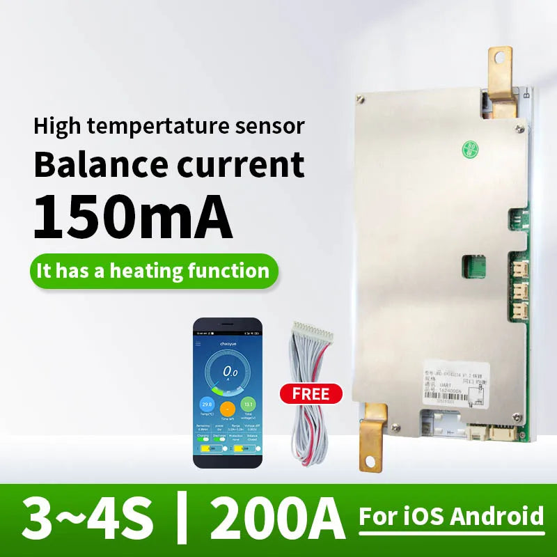 custom Smart bms 4S lifepo4 battery 12v 100a 120a 150a 200a with BT UART RS485 Manufacturer