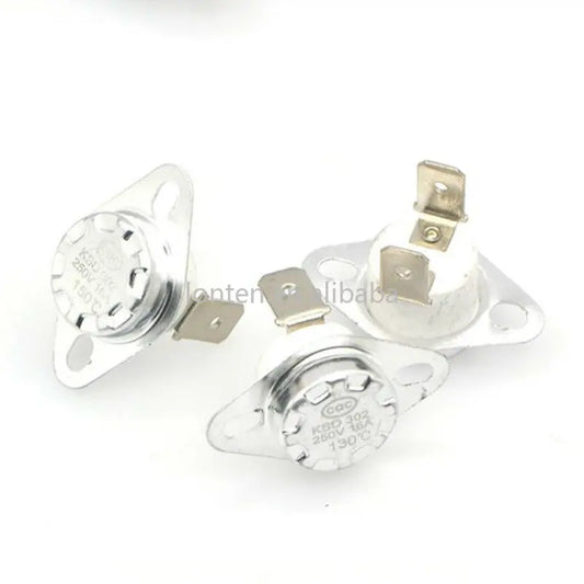 Custom 2Pcs KSD302 16A 250V 40-130 degree Ceramic KSD302 Normally Closed Temperature Switch Thermostat 85 Degrees 90 C 45C Manufacturer