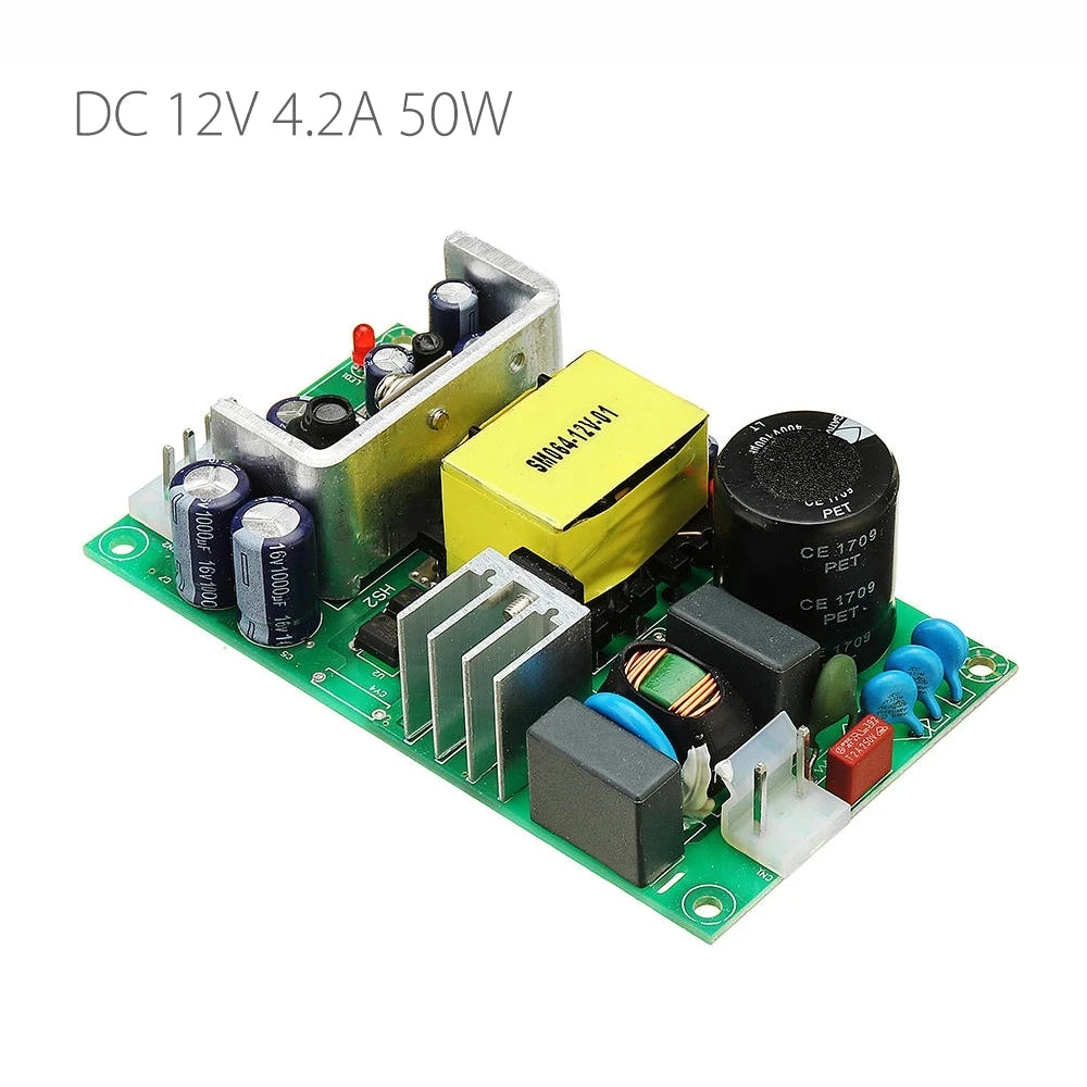 Custom Custom DC 12V 4.2A 50W Full Power Built-in Switching Power Supply Board Voltage Stabilized Low Interference Module PCBA Manufacturer