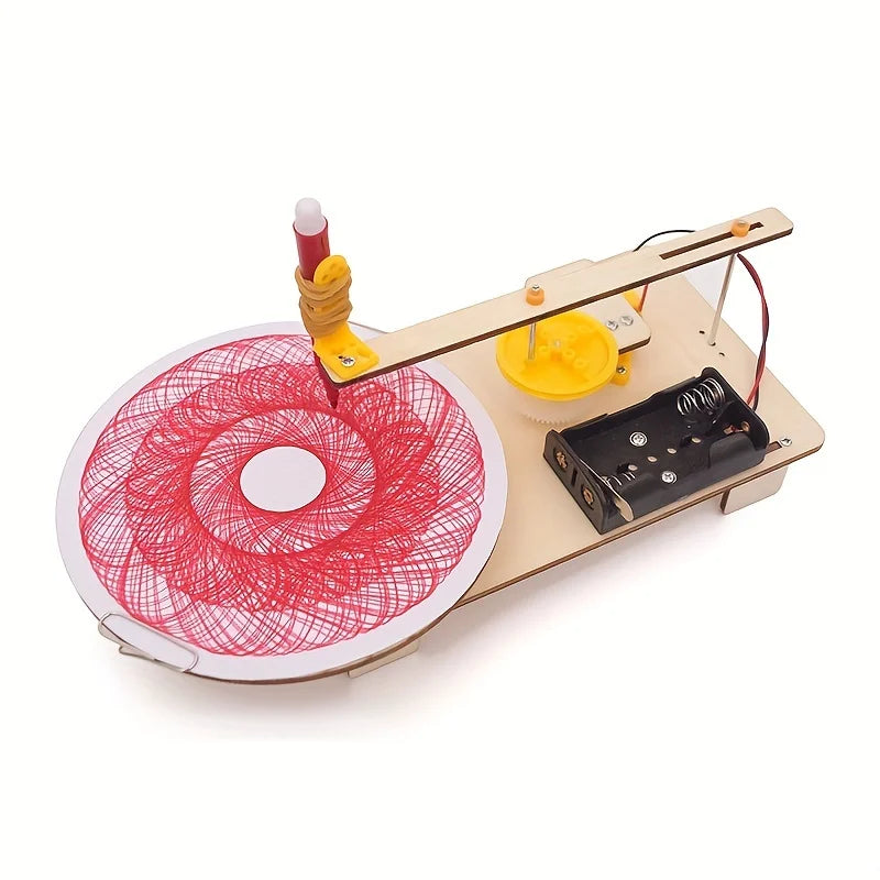 Custom DIY Creative Wooden Electric Plotter Drawing Robot, STEM Kids Automatic Painting Science Electronics Kits Experiment Manufacturer