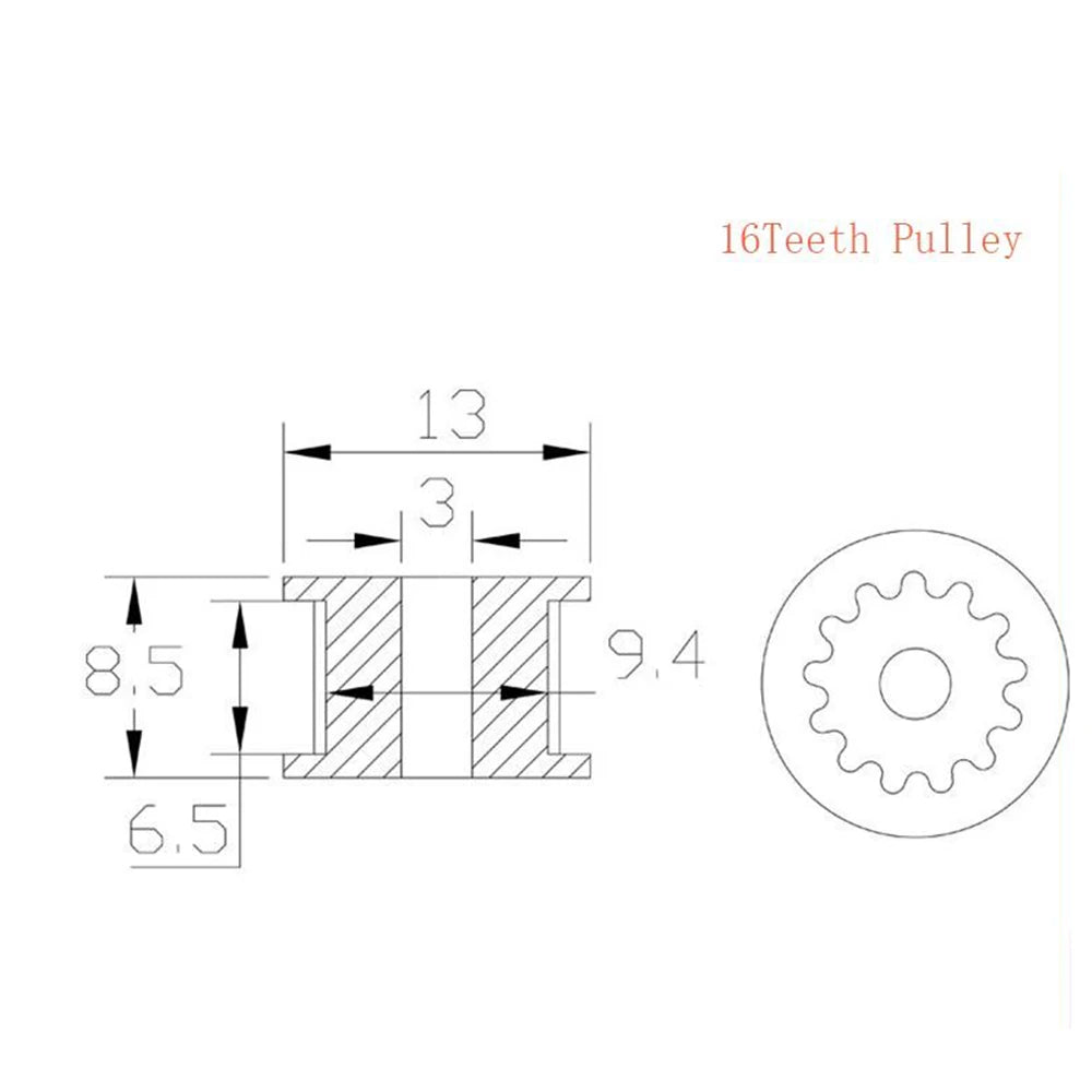 Custom GT2 Idler Timing Pulley 16/20 Tooth Wheel Bore 3/5mm Aluminium Gear Teeth Width 6/10mm For I3 Ender 3 CR10 Bluer Printer Reprap Manufacturer