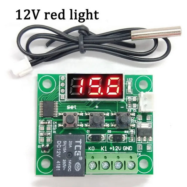 Custom W1209 Red LED Digital Thermostat Temperature Control Thermometer Thermo Controller Module DC 12V 125V Waterproof with Box Manufacturer