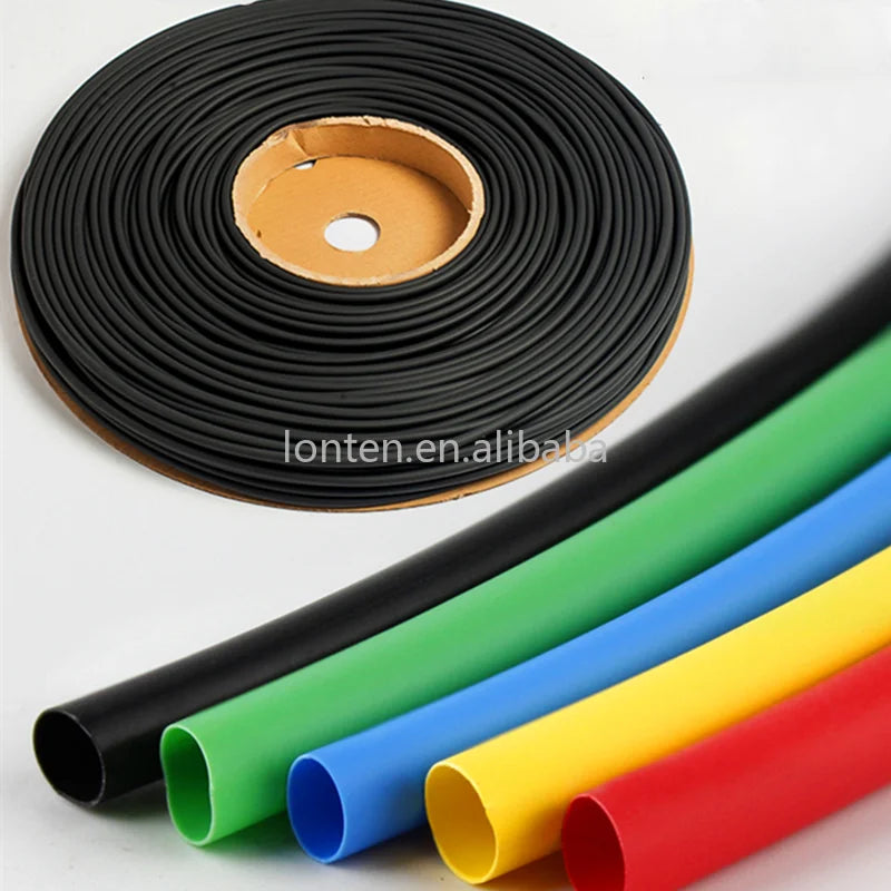 Custom Custom 5 meters 2:1 Black Clear Red White Yellow Green Blue 1mm 2mm 3mm 4mm 5mm 6mm Heat Shrink Heatshrink Tubing Tube Wire Manufacturer