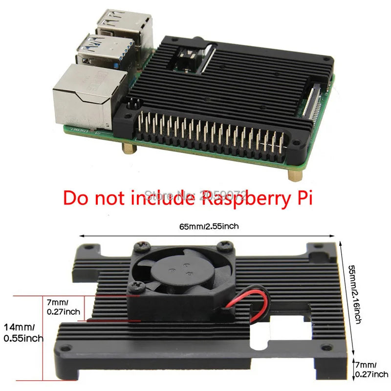 Custom Raspberry Pi 4 model B Aluminum case Heatsink for Raspberry Pi 4B Manufacturer