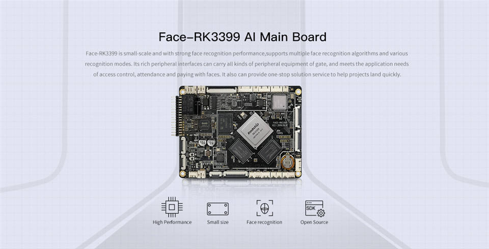 Custom Firefly Face-RK3399 Face Recognition Rockchip RK3399 2GB LPDDR4 16GB eMMC 5.1 Six-core 64-bit Processor 1.8GHz Custom PCB