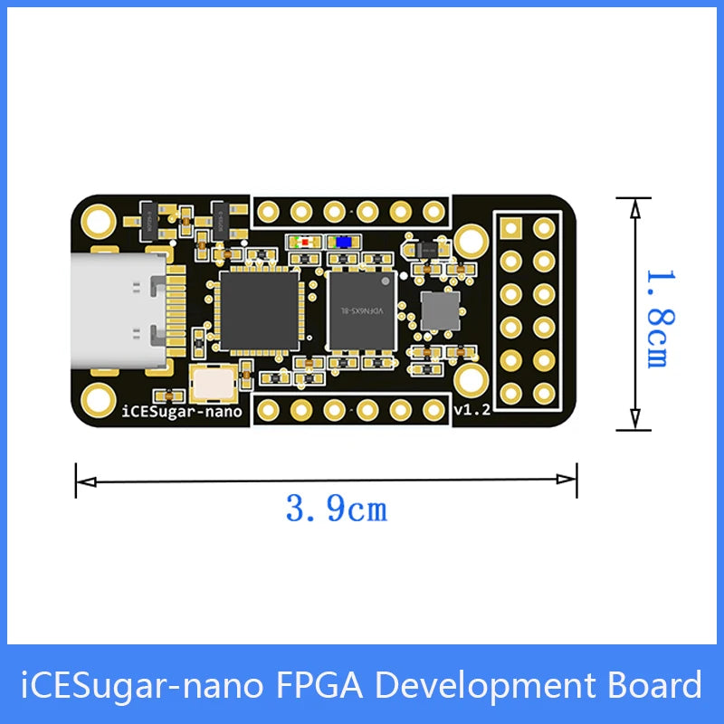 Custom iCESugar-nano FPGA Development Board Open Source RISC-V iCE40LP1k Standard PMOD Connector Manufacturer