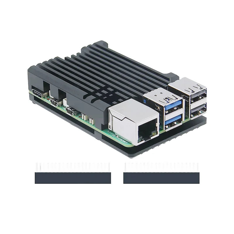 Custom Raspberry Pi 5 Case Aluminum Alloy or Shell Enclosure with Passive Cooling for Pi 5 Electronic Components