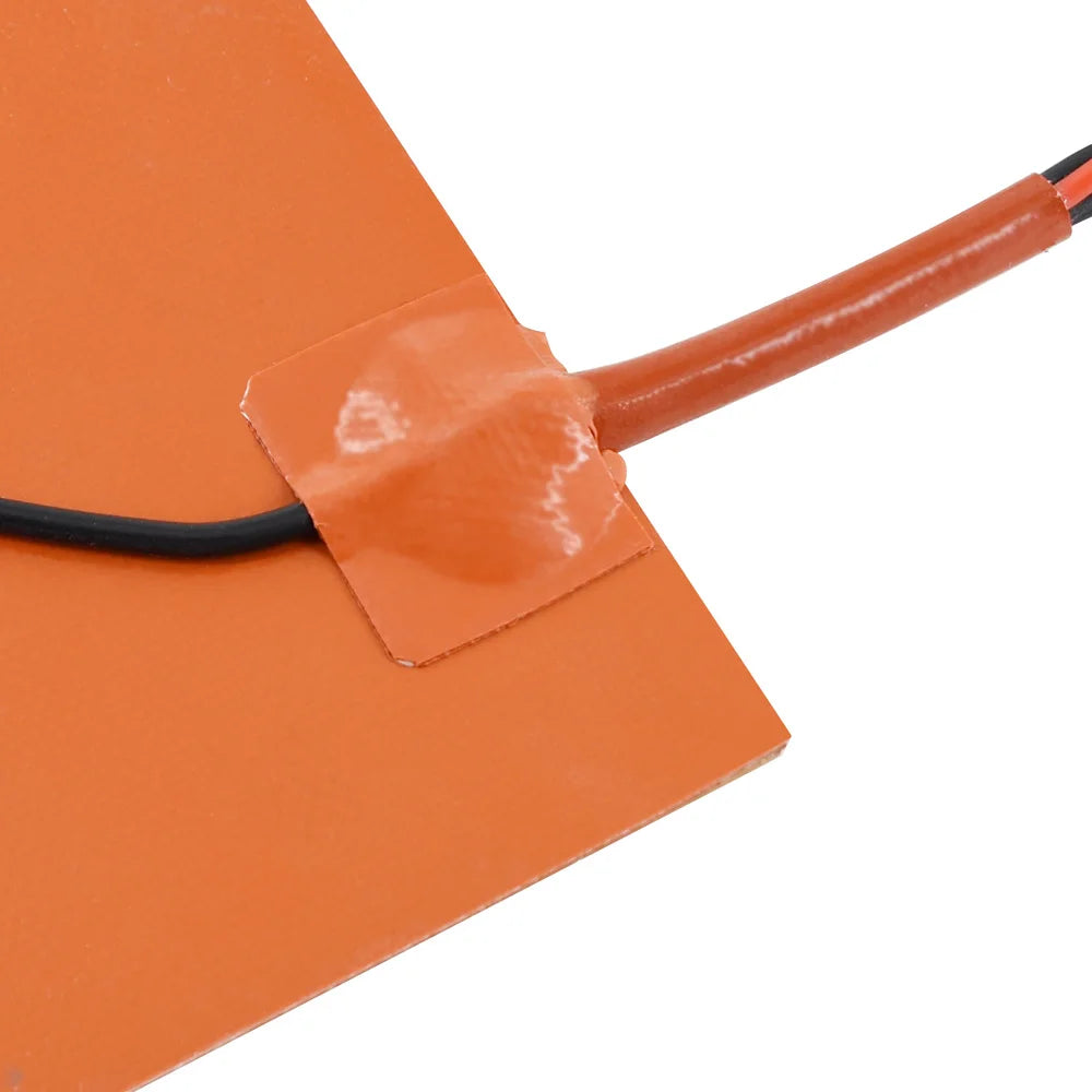 Custom Silicone Heated Bed Heating Pad Waterproof 200/300mm 12V/24V/220V For 3D Printer Ender-3 V2 CR10 Parts Hot Bed 200/350/500/600W Manufacturer