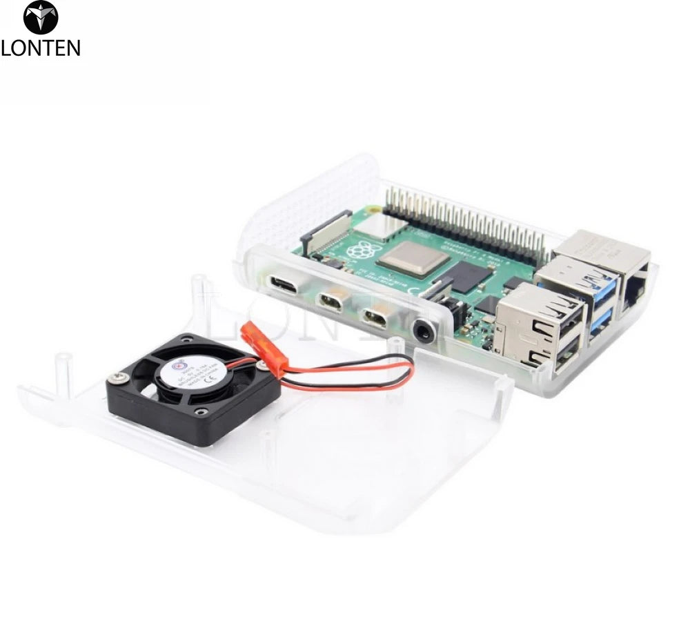 Custom Raspberry Pi 4 Case Support Cooling Fan, Lowest price cheap case ABS Case/ Enclosure/ Cover Enclosure for Raspberry Pi 4 Manufacturer