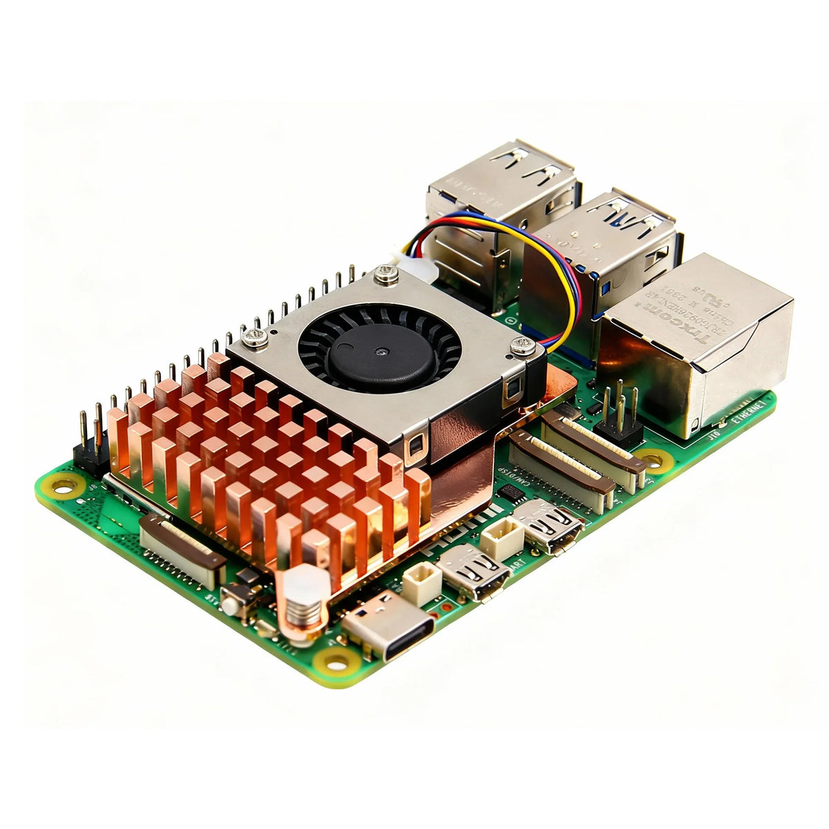 Raspberry Pi 5 Active Cooler H510 Brass Cooler with PWM Cooling Fan