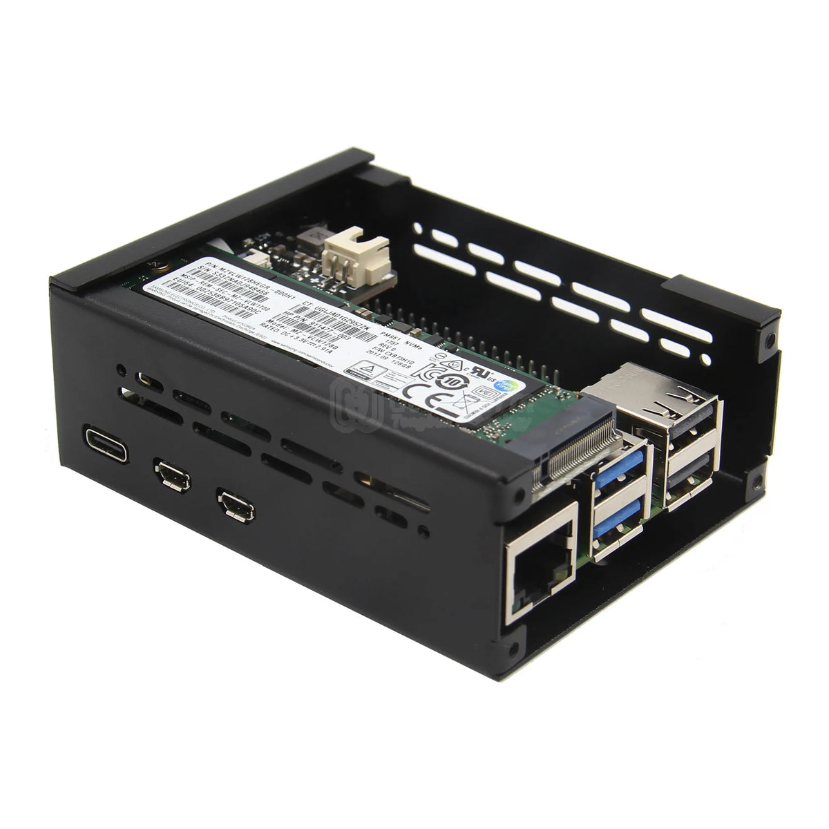 Custom  Metal Case P579-V3 for Raspberry Pi 5 & PCIe M.2 NVMe SSD Shield X1000 / X1001 / X1003 / X1004 NOT Support X1002