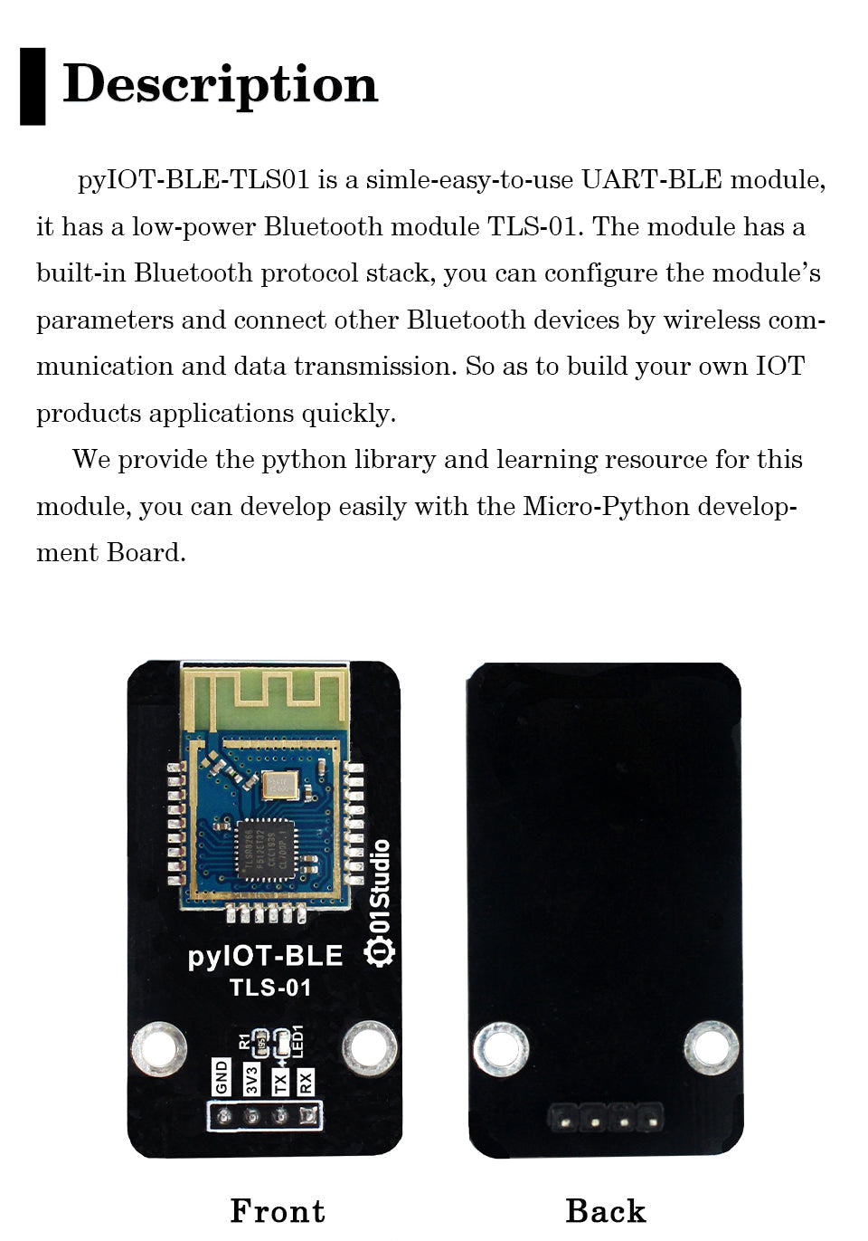 pyIOT- BLE Module  TLSR8266 UART Low consumption Module MicroPython Development Board  Custom PCB massage chair controller pcba customize