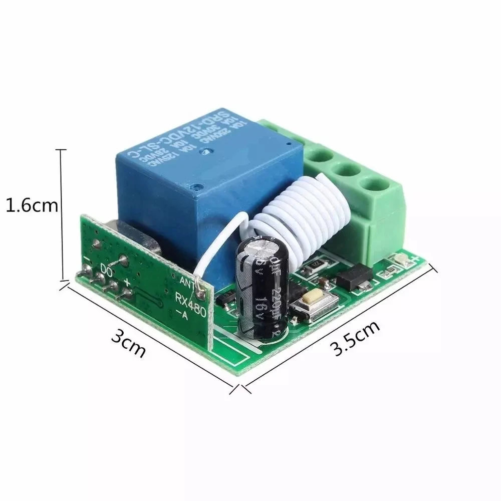 Custom DC12V 10A 1CH 433MHz Wireless Relay RF Remote Control Switch Receiver with case modules Manufacturer