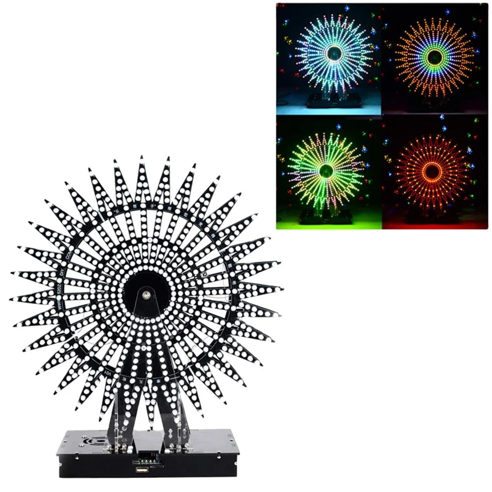 Custom Lonten DIY Ferris Wheel Model LED Light Kit Remote Control Music Spectrum Electronic Kit 51 Single-chip LED Kit Manufacturer