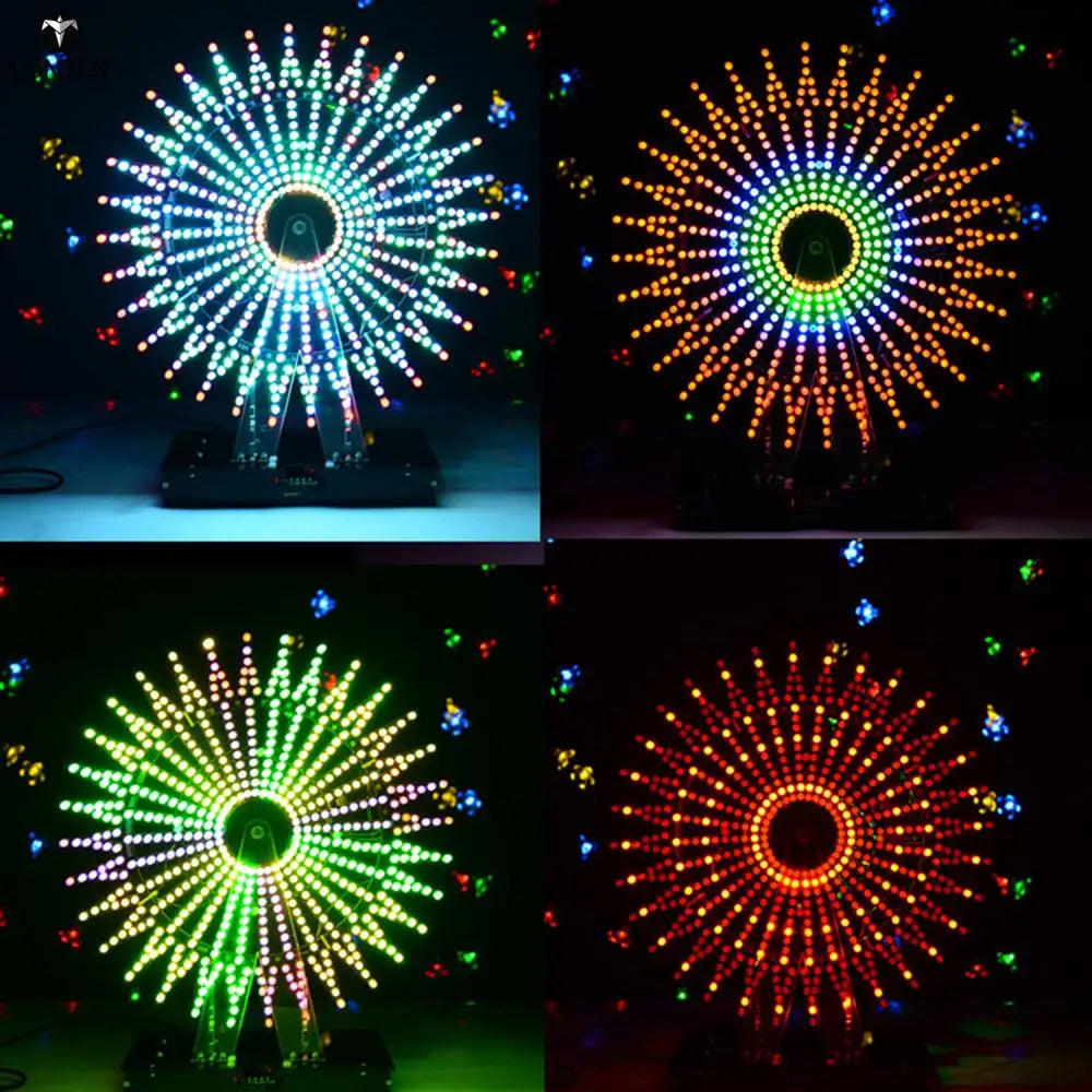 Custom Lonten DIY Ferris Wheel Model LED Light Kit Remote Control Music Spectrum Electronic Kit 51 Single-chip LED Kit Manufacturer