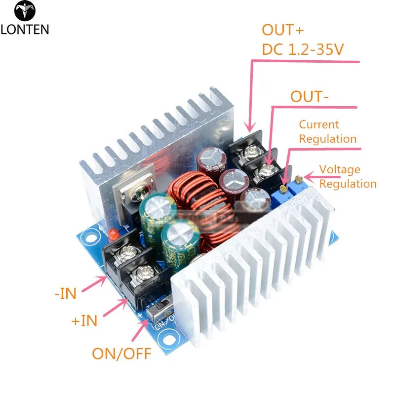 Custom Custom China Printed Circuit Board 1-40 layer PCB and PCBA Prototype 12V 24V 300W 20A DC-DC Buck Converter Step Down Module Manufacturer