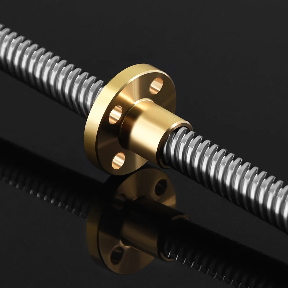 Custom 3D Printer T8 screw 8mm Lead Screw 300mm 350mm 400mm 500mm with Brass Nut 4 Start Z Axis Linear Rail Shaft Accessories Manufacturer