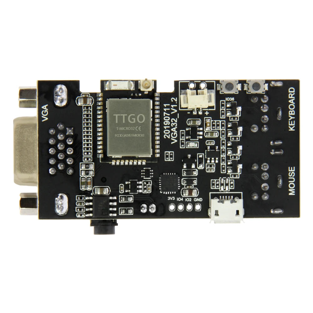 Custom TTGO VGA32 V1.2 Controller PS/2 Mouse And Keyboard Graphics Library Game Engine And ANSI/VT Terminal For The ESP32 Custom PCB Manufacturer