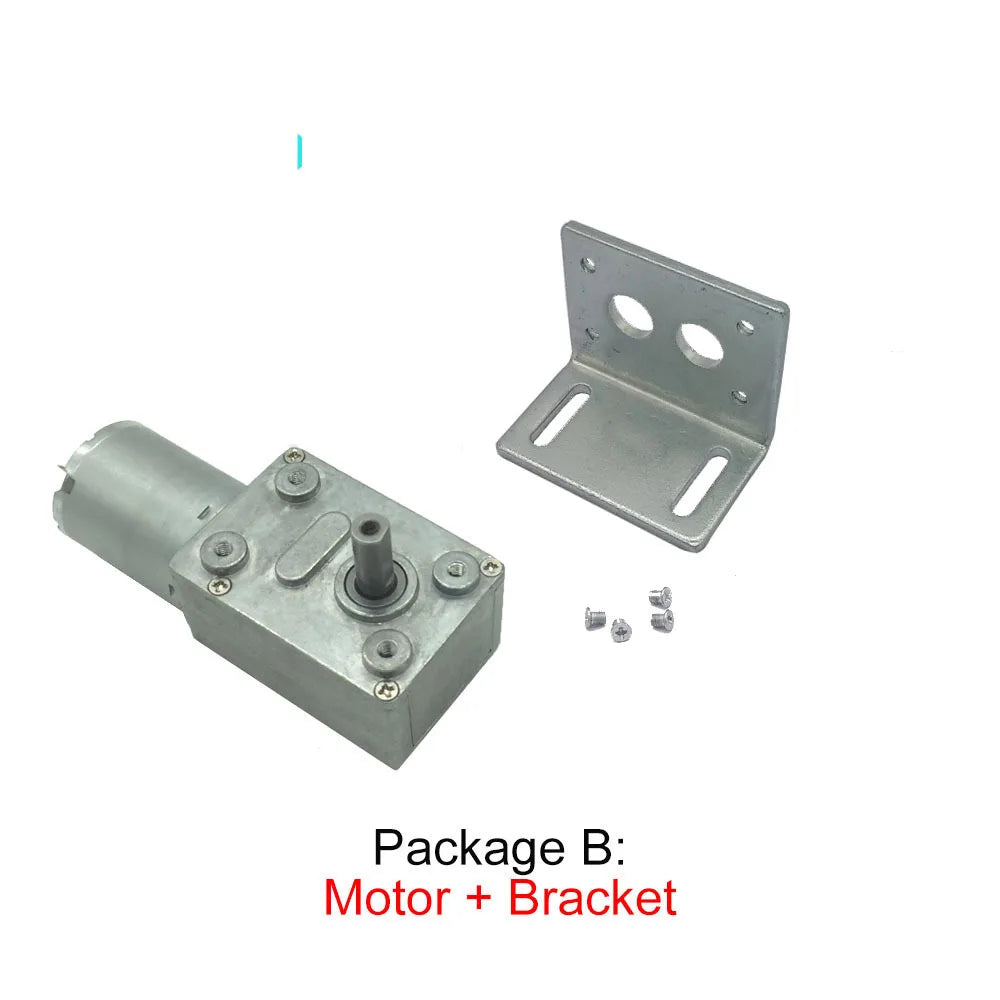Custom JGY-370 Worm DC Motor Turbo Drive High Torque Mini Gear Motor 6v 12v 24v 3rpm-210rpm Geared Worm Reduction Motor Self-lock Manufacturer