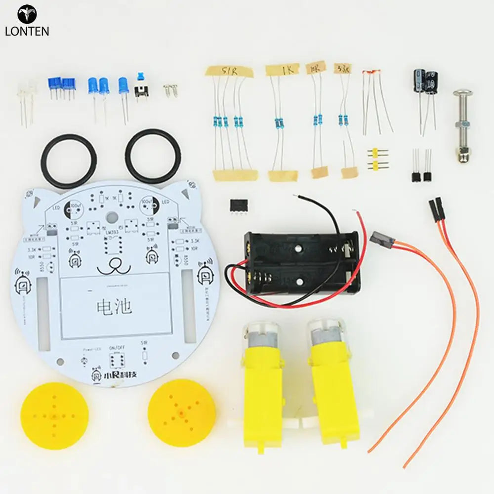Custom Lonten DIY High Tech Toys Mini Cat DIY Smart RC Robot Car Tracking STEAM Educational Programmable ToysKit Manufacturer