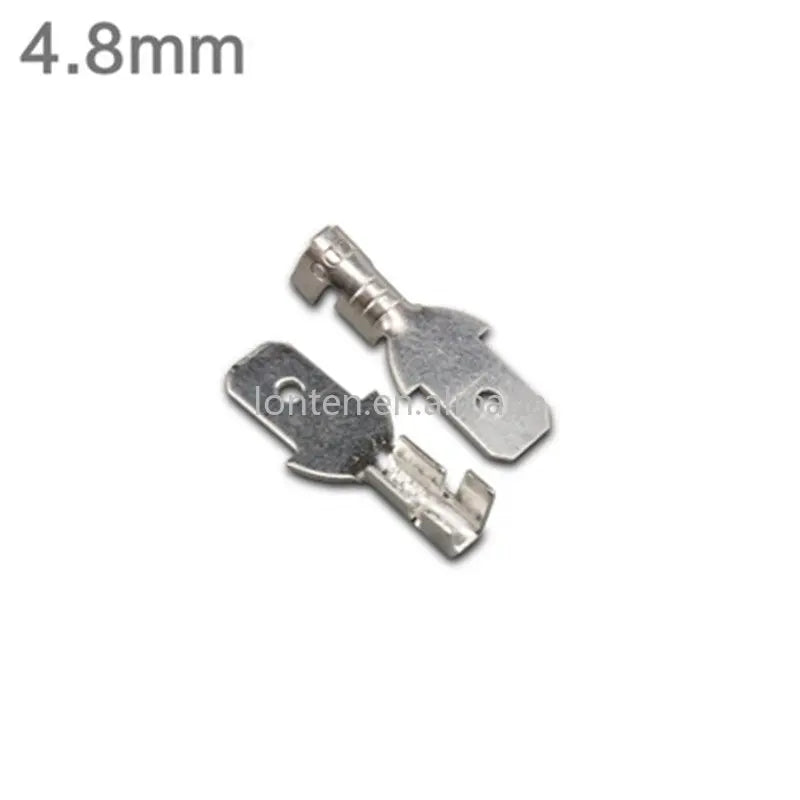 Custom 100pcs 2.8mm 4.8mm 6.3mm male Uninsulated Spade Crimp Connector Terminal Block Manufacturer