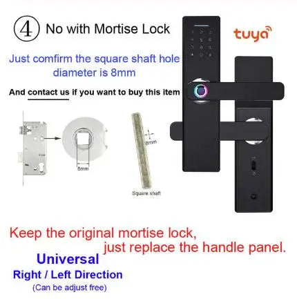 Custom Wifi Electronic Door Smart  Lock With Tuya APP Remotely  Biometric Fingerprint  Smart Card Password tuya smart lock Manufacturer