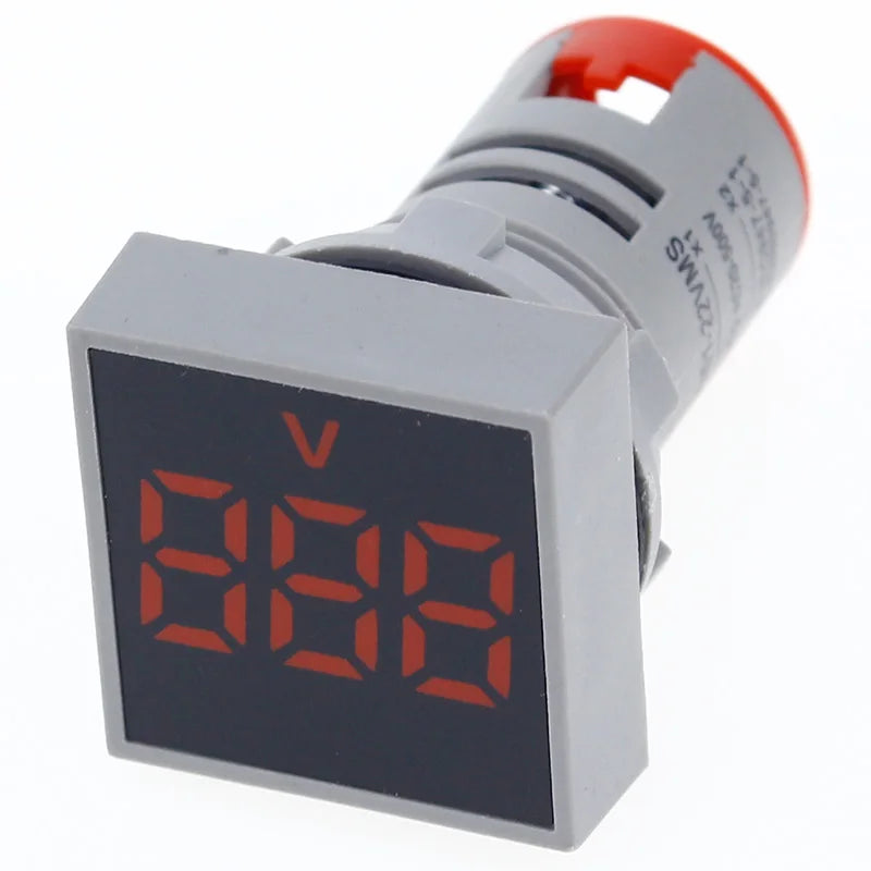 Custom 22MM AC 60-500V Voltmeter Square Panel LED Digital Voltage Meter Indicator Light Manufacturer
