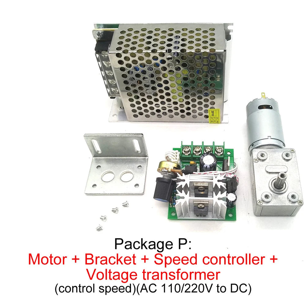 Custom 12V Worm Gear Motor DC Mini Reducer Motor Worm Reduction Gearbox Engine Self-Locking Geared Motor  JGY-395 Manufacturer