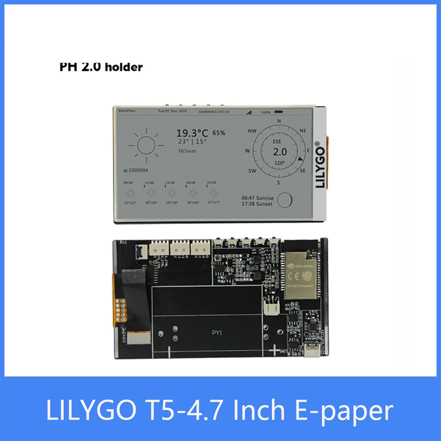 Custom LILYGO T5-4.7 inch E-paper ESP32 V3 version 16MB FLASH 8MB PSRAM WIFI/BT for arduin0 Manufacturer