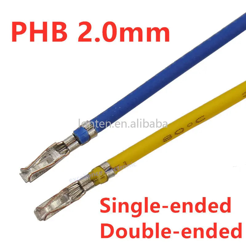 Custom 10PCS PHB2.0 Terminal Wire Electronic Wire Single-head Double-headed Terminal Crimping Wiring Reed 2.0mm Connecting Line Manufacturer