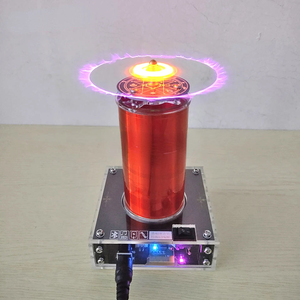 Custom Portable Palm Tesla Coil BT-compatible Audio Music Tesla Coil High Power Frequency Voltage ARC Lightning Generator Manufacturer