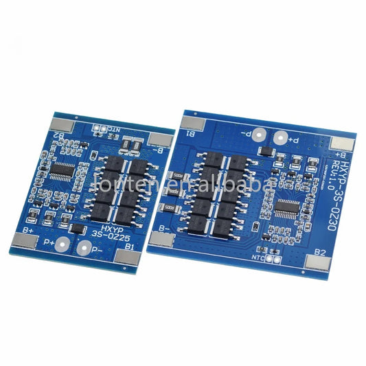Custom 3S 12V 15A / 20A BMS 18650 Lithium Battery Protection Board 11.1V 12.6V Anti-overcharge With Balance And Temperature Control Manufacturer